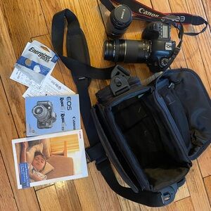 Canon Black DSLR Camera with Accessories